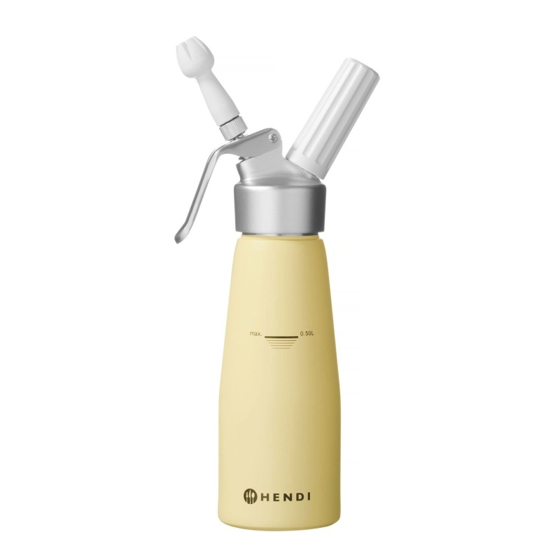 Cream whipper, HENDI, 0,5L, Pastel yellow, ⌀80x(H)260mm