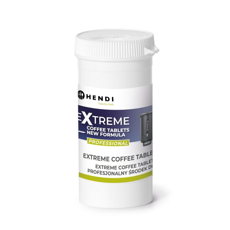 Extreme Coffee Tablets NEW FORMULA, professional coffee machine cleaning agent, HENDI, 25 tablets
