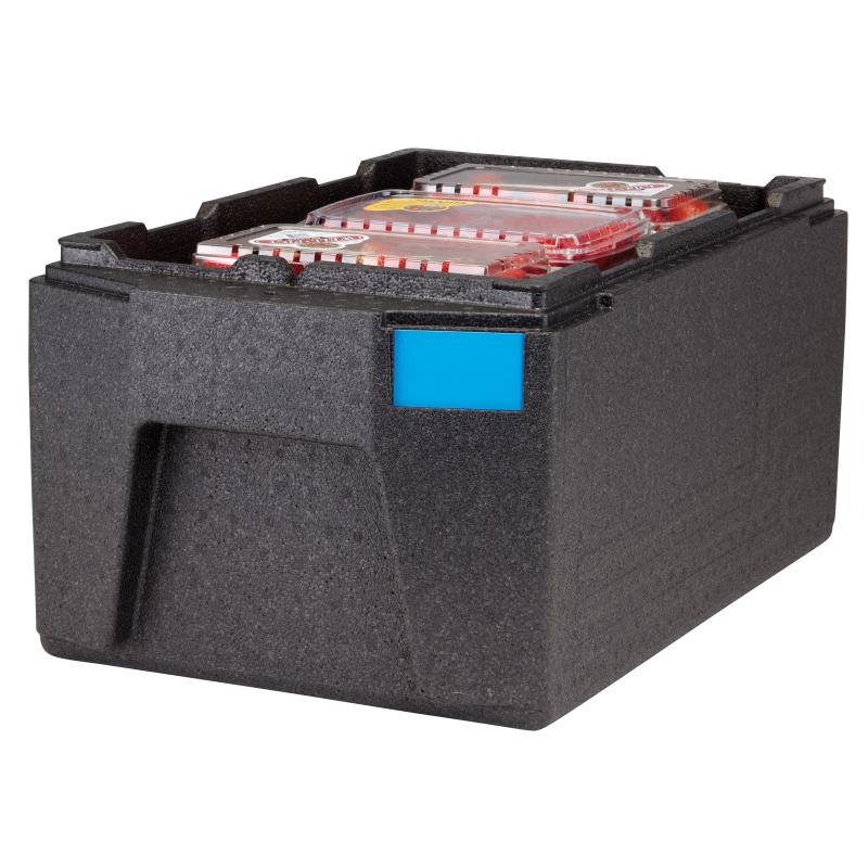 Professional grade insulated carrier CAM GOBOX, top-loaded, 46 L, GN 1/1., Cambro, Black, 680x400x(H)321mm