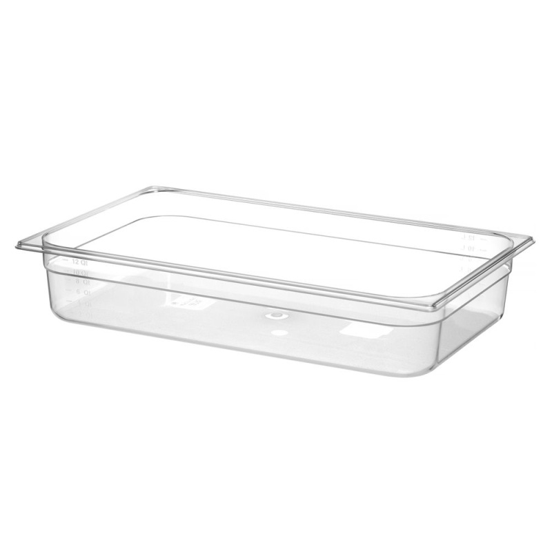 Container GN 1/1 polycarbonate, HENDI, Profi Line, GN 1/1, 14L, Transparent, 530x325x(H)100mm