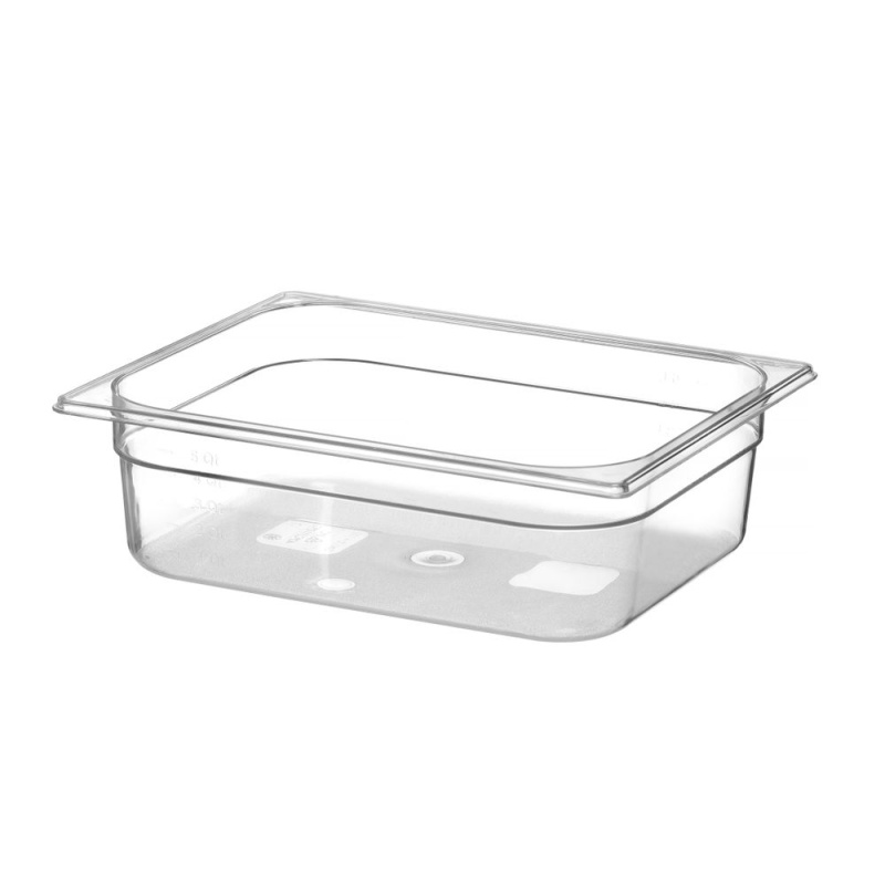 Container GN 1/2 polycarbonate, HENDI, Profi Line, GN 1/2, 6,5L, Transparent, 325x265x(H)100mm