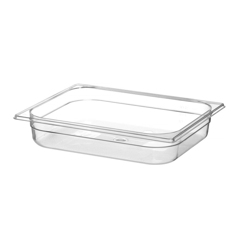 Container GN 1/2 polycarbonate, HENDI, Profi Line, GN 1/2, 4L, Transparent, 325x265x(H)65mm