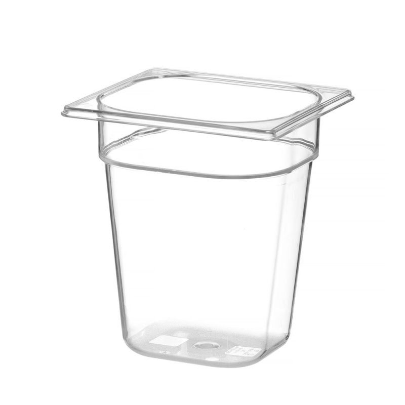 Container GN 1/6 polycarbonate, HENDI, Profi Line, GN 1/6, 3,4L, Transparent, 176x162x(H)200mm