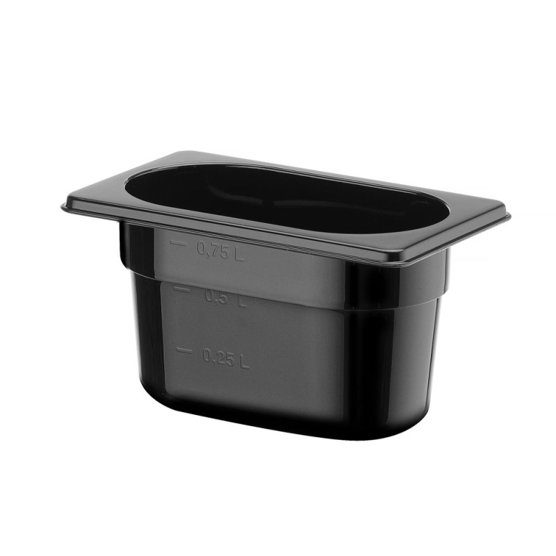 Гастроемкость GN 1/9, HENDI, GN 1/9, 1л, черный, 176x108x(H)100мм