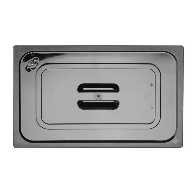 Крышка для гастроёмкостей GN из чёрного поликарбоната, HENDI, GN 1/1, черный, 530x325мм