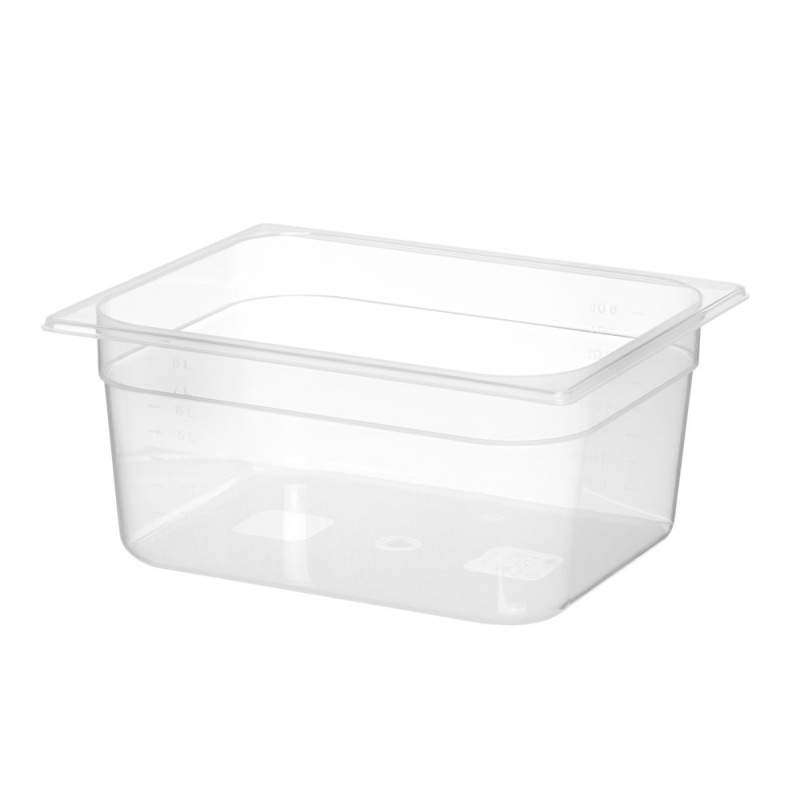 Container GN 1/2 polypropylene, HENDI, Profi Line, GN 1/2, 9,5L, Transparent, 325x265x(H)150mm