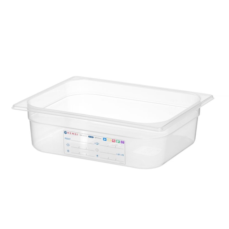 Гастроёмкость GN 1/2 HACCP, HENDI, GN 1/2, 6,5л, прозрачный, 325x265x(H)100мм