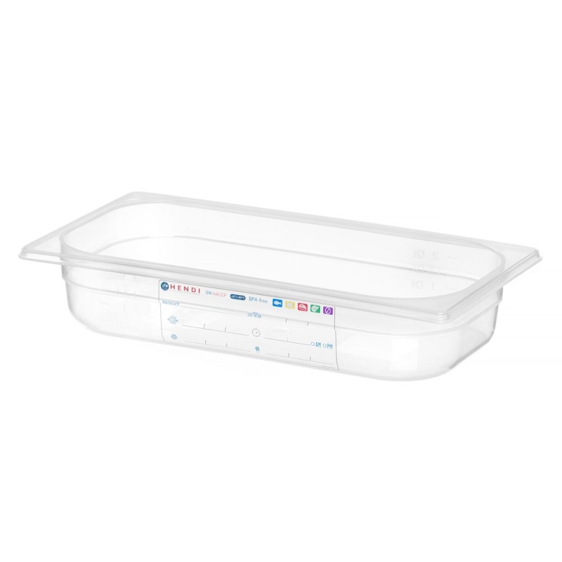 Container GN 1/3 HACCP, HENDI, GN 1/3, 2,5L, Transparent, 325x176x(H)65mm