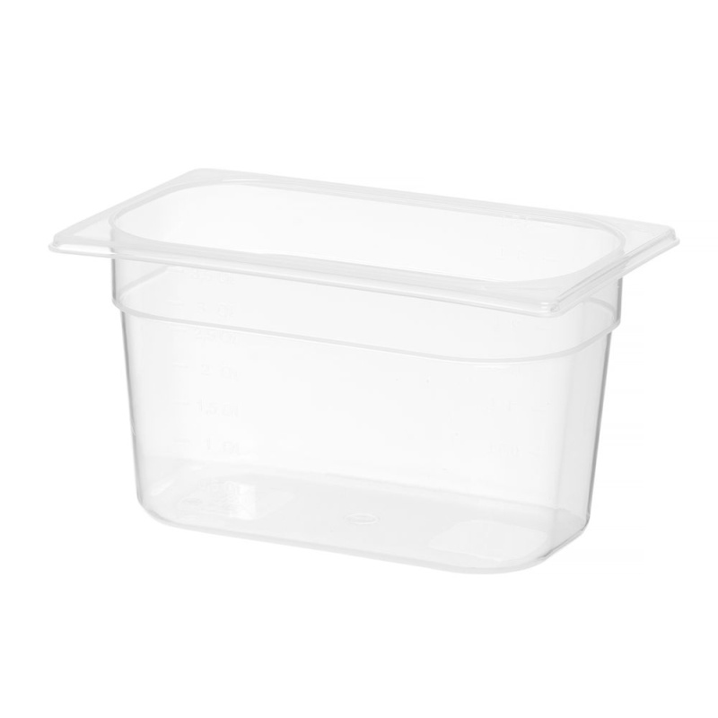 Container GN 1/4 polypropylene, HENDI, Profi Line, GN 1/4, 4L, Transparent, 265x162x(H)150mm