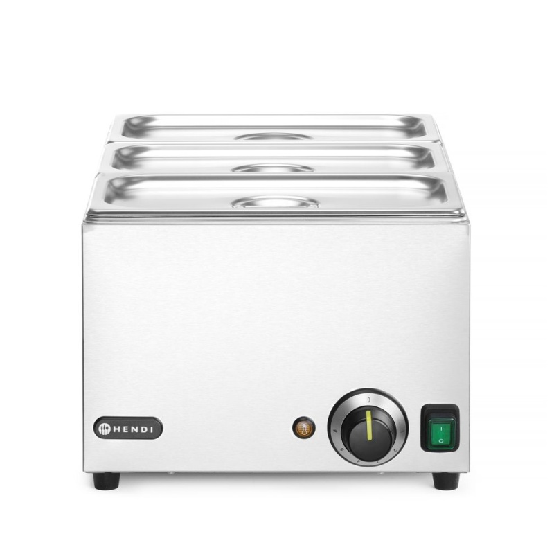 Набор: Bain-marie HENDI RANGER + 3x GN 1/3 с крышкой, HENDI, GN 1/1, 230В/1000Вт, 590x332x(H)242мм