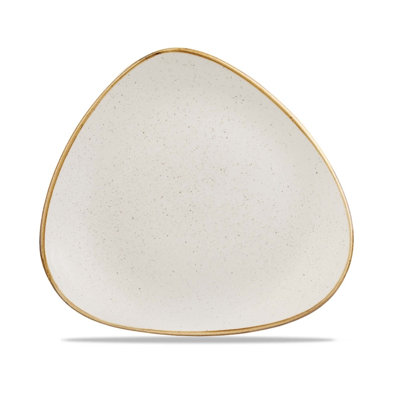 Stonecast Barley White triangular plate, 311mm