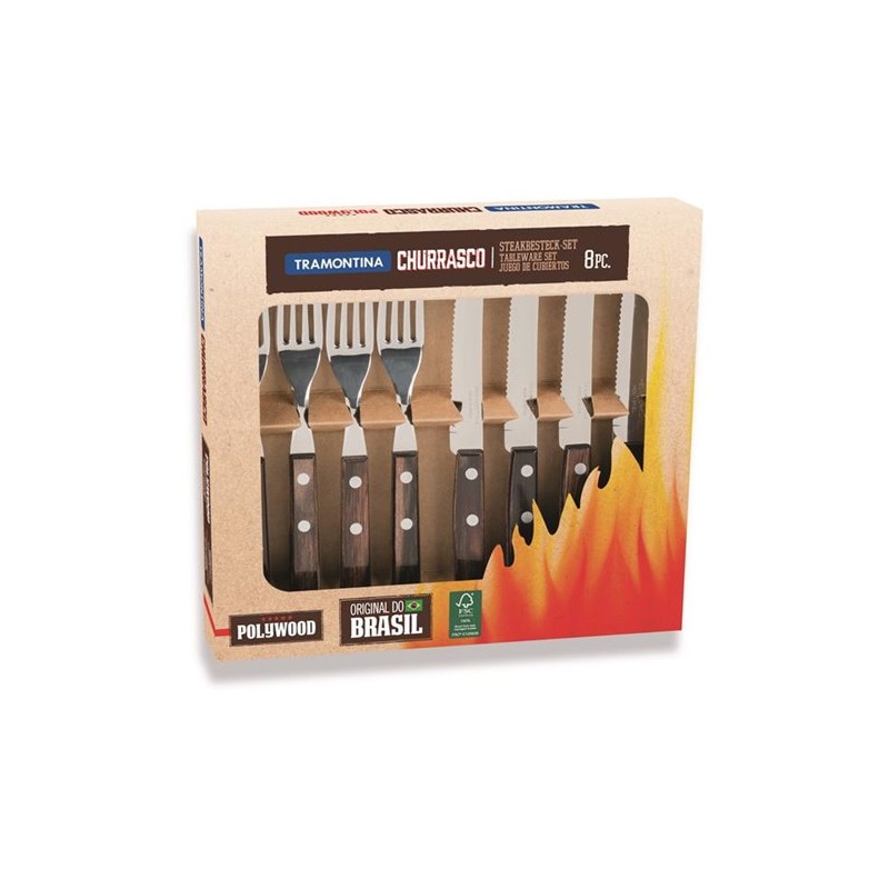 Prae- ja pitsariistade komplekt Churrasco kinkekarbis - 8 tk , Tramontina, 8 tk