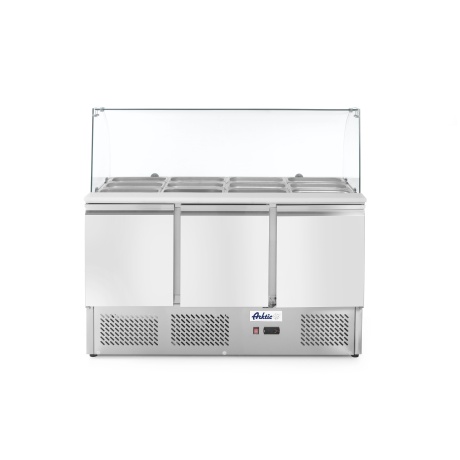 Külmlaud saladetta - 3 uksega, klaasvitriiniga, Arktic, 254L, 230V/310W, 700x1365x(H)1300mm