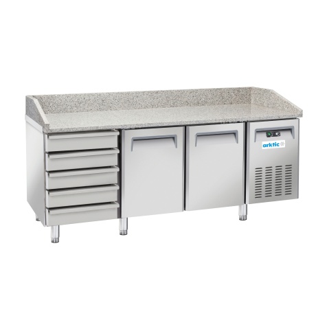 Pizza cooling counter, Arktic, 362L, Silver, 230V/210W, 2025x800x(H)1040mm