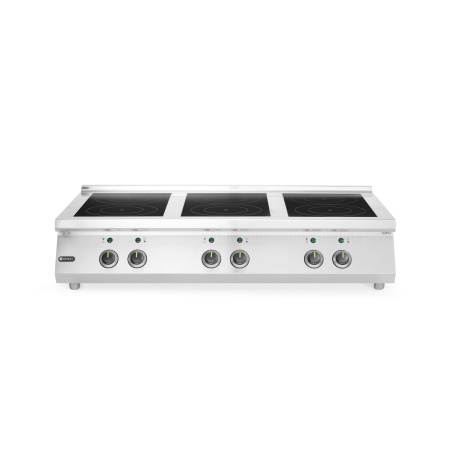 Induktsioonpliit, 6 keedualaga, HENDI, 3x3.5 kW hobs & 3x5 kW hobs, 400V/25500W, 1200x700x(H)311mm
