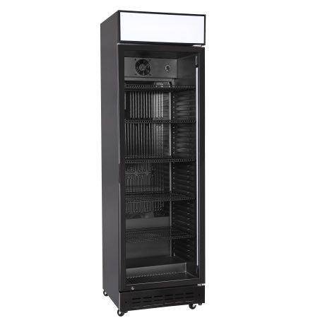 Холодильник Back Bar, однодверный, Arktic, Навес со светодиодной подсветкой и выключателем, 274л, Черный, 230В/250Вт, 600х577х(В)2029мм