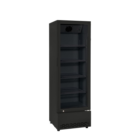 Jahutatud vitriinkülmik, klaasuksega, Arktic, 246L, Must, 230V/300W, 540x600x(H)1787mm