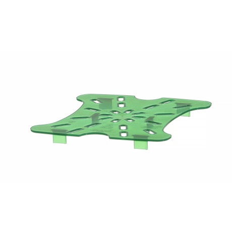 Drain shelf for container CamSquares Fresh Pro, Cambro, for 1,9 l and 3,8 l containers, Green, 159x152x(H)16mm