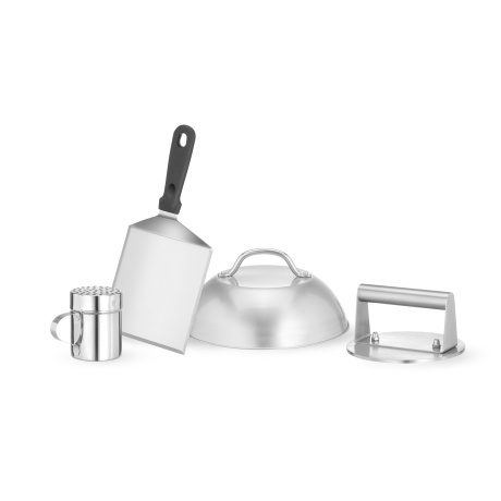 Smash burger set, HENDI, Silver, ⌀160x(H)85mm