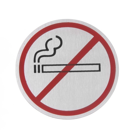 Door sign, HENDI, no smoking, ⌀75mm