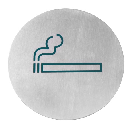 Infosilt uksele, HENDI, suitsetamise koht – suur, ⌀160mm