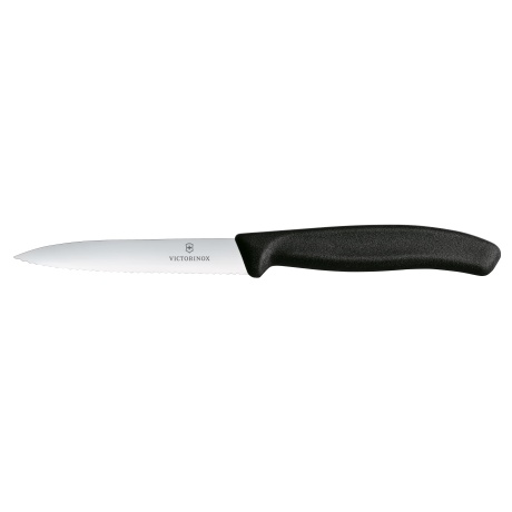 Serrated vegetable knife, Victorinox, Black, (L)212mm