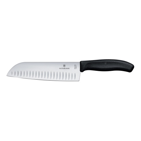 Santoku knife with the Granton edge, Victorinox, Black, (L)298mm