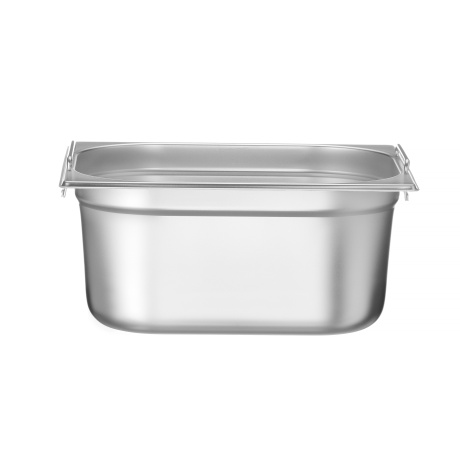 GN 1/2 konteiner, süvistatud käepidemetega, HENDI, Profi Line PLUS, GN 1/2, 9,5L, Hõbedane, 325x265x(H)150mm