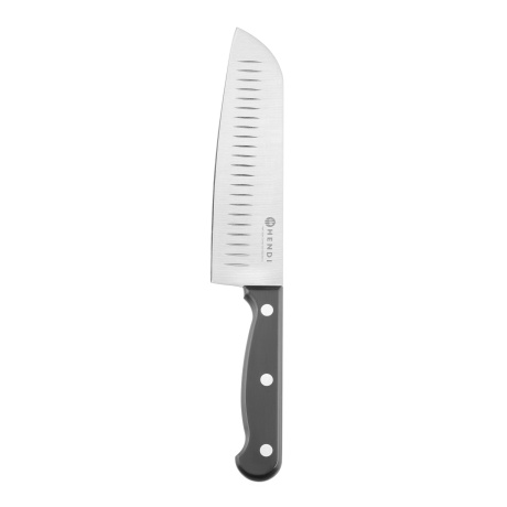 Santoku knife 180 mm, stamped, HENDI, Profi Line, Black, (L)297mm