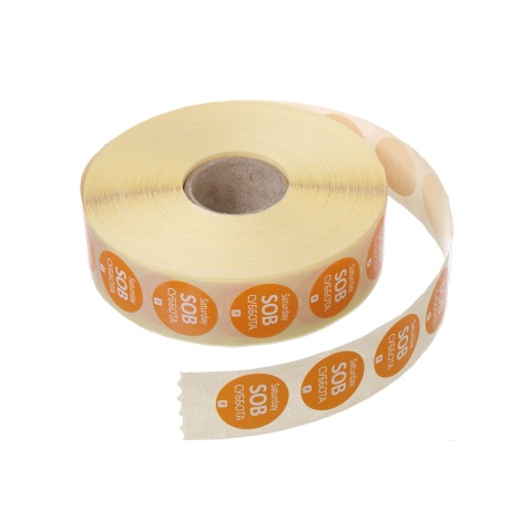 Food safety daily stickers – disposable, HENDI, 2000 pcs. roll, 2000 pcs., ⌀19xmm