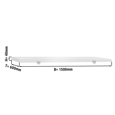 LÕIKELAUD LIHUNIKULAUALE 1500X600MM, VALGE