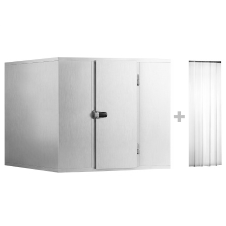 Roostevabast terasest sügavkülmkamber Premium – 2100 × 2100 mm, 6,1 m³ – ilma agregaadita