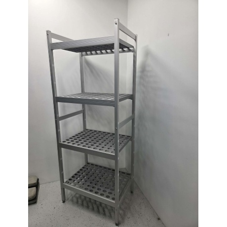 ALUMINUM FLOOR SHELF 651X460X1685MM, ANODIZED