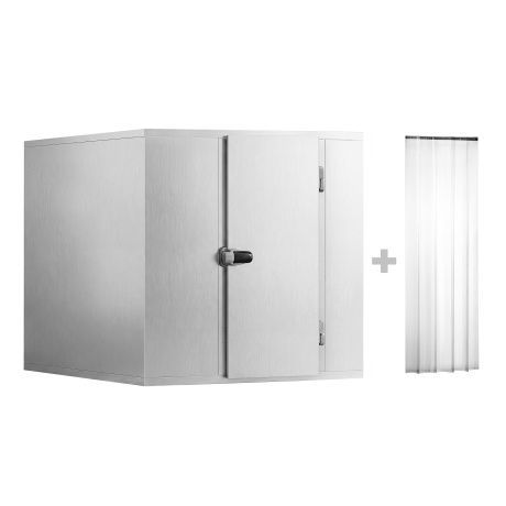 Roostevabast terasest sügavkülmkamber Premium – 1800 × 2100 mm, 5,13 m³ – ilma agregaadita