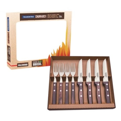Söögiriistade komplekt Churrasco Gaucho, kinkekarbis – 8 tk. Tramontina, 8tk
