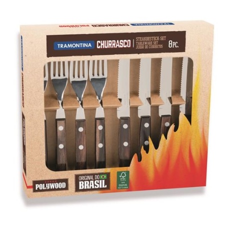 Prae- ja pitsariistade komplekt Churrasco kinkekarbis - 8 tk , Tramontina, 8 tk