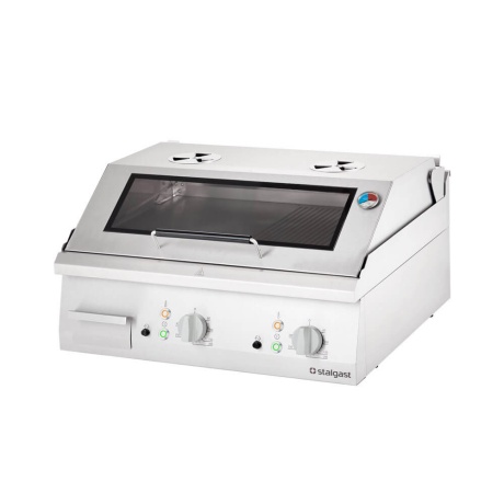 Kaanega elektrigrill sooneline/sile, Stalgast