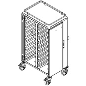 Food transport trolley 20x GN 1/1