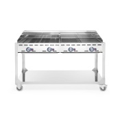 Гриль газовый Green Fire Profi Line - 4 горелки, HENDI, Profi Line, база с полкой для колес , серый, 22kW, 1400x612x(H)825мм