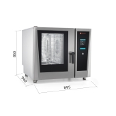 Combi oven with boiler 6x GN 1/1