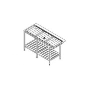 СОРТИРОВОЧНЫЙ СТОЛ С РОЛИКОВЫМ КОНВЕЙЕРОМ И ПОЛКОЙ 255X65