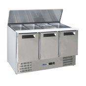 3-door refrigerated salad counter with liftable cover, Arktic, 368L, 230V/155W, 1365x700x(H)860mm