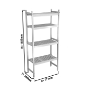 Aluminium basic shelf (anodized) - 771 x 1685 mm