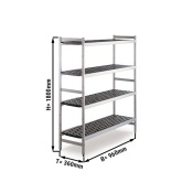 Aluminium basic shelf - 960 x 1800 mm