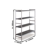Aluminium basic shelf - 1320 x 1800 mm
