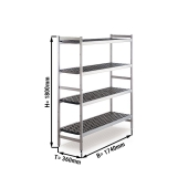 Aluminium basic shelf - 1740 x 1800 mm