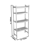 Aluminium basic shelf - 776 x 1800 mm