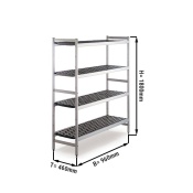 Aluminium basic shelf - 960 x 1800 mm