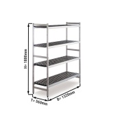 Aluminium basic shelf - 1320 x 1800 mm