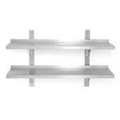 Stainless steel wall shelf 1400X300MM, 2 levels